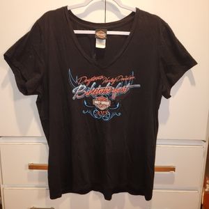 Women's Harley Davidson V neck XXL graphic tee shirt